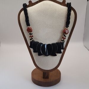 Elegant Black and Gold Necklace